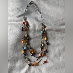 Chico's Vibrant Multicolor Beaded Necklace